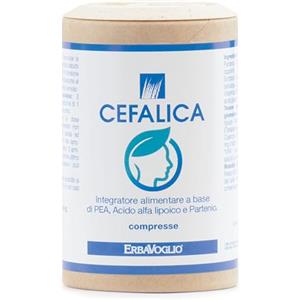 Erbavoglio Cefalica - 60 Compresse - Integratore alimentare convenzionale - Per il supporto nella gestione di stati di tensione localizzati,cefalea tensiva ed emicrania.