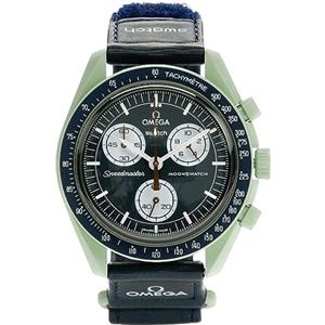 Swatch Orologio da Polso Moonswatch Omega x Swatch Mission to Earth in Bioceramica