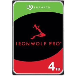 Seagate IronWolf Pro, 4TB, Unità disco interna NAS classe Enterprise - Unità SATA CMR da 6GBit/s, 3,5, 7.200 giri/min, con cache da 256 MB per sistemi NAS RAID, servizi Rescue (ST4000NT001)