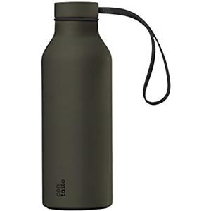 con-tatto Bottle Bottiglia termica con 3 Pareti in Acciaio e Rame - Bevande fredde per 25 ore e calde per 15 ore - Fascia e Tappo Sport Lid inclusi! (Explorer)