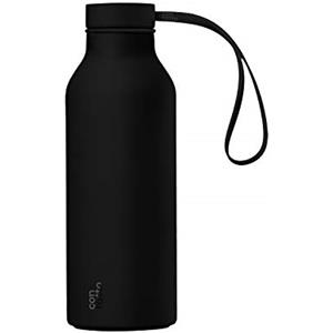 con-tatto Bottle Bottiglia termica con 3 Pareti in Acciaio e Rame - Bevande fredde per 25 ore e calde per 15 ore - Fascia e Tappo Sport Lid inclusi! (Black Hole)