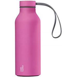 con-tatto Bottle Bottiglia termica con 3 Pareti in Acciaio e Rame - Bevande fredde per 25 ore e calde per 15 ore - Fascia e Tappo Sport Lid inclusi! (Pink Ladies)