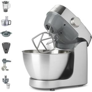 Kenwood Prospero+ KHC29A.R0SI Robot da Cucina, 4,3 L Ciotola Acciaio Inossidabile, Incluso Set con 10 Accessori con Macinacarne, Frullatore, Spremiagrumi, Centrifuga, Inclusa Bilancia, 1000W, Argento