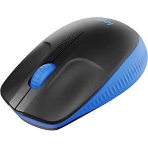 Logitech M190 Mouse Wireless, Design Ricurvo Ambidestro, Batteria fino a 18 Mesi con Funzione Risparmio Energia, Ricevitore USB, Cursore di Precisione, Rotella di Scorrimento, Blu