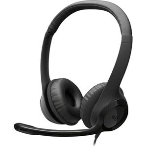 Logitech H390, cuffia con microfono e cavo per PC/laptop, cuffie stereo con cancellazione del rumore, stereo, controlli sul cavo, Works With Chromebook - NERO