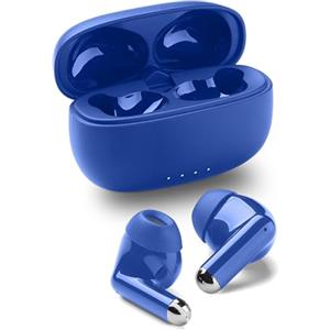 Music Sound DRIFT auricolari Bluetooth wireless in-ear con custodia compatta colorata, auto pairing, comandi touch, fino a 22 ore di riproduzione, ideali per musica e chiamate, blu