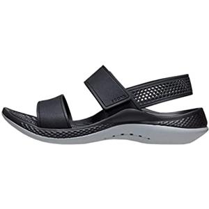 Crocs Donna LiteRide 360 Sandal W Sandalo, Black/Light Grey, 41/42 EU