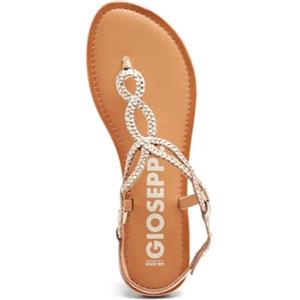 GIOSEPPO Sandali a strisce intrecciate bianche da donna spuntini, oro, 41 EU