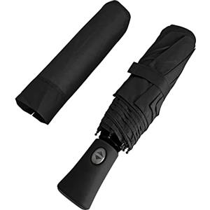 PERLETTI Ombrello Portatile Blu Scuro Uomo Donna da Borsa - Pieghevole Antivento - da Viaggio, Compatto con Apertura e Chiusura Automatica - Diametro 100 cm (Blu Navy)