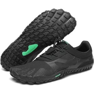 SAGUARO Barefoot Shoes Uomo Donna Scarpe Barefoot - Scarpe Minimaliste Scarpe da Palestra - Traspiranti Scarpe da Scoglio - Punta Larga e Suola a Goccia Zero Vanta Nero, Gr.43 EU