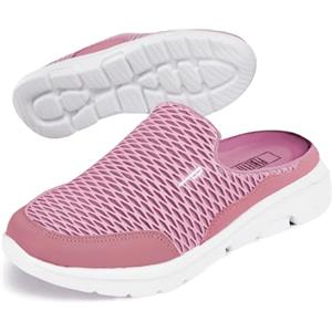 PERLETTI Ciabatte Sneakers Donna Slip On Ultra Leggere - Pantofole Comode con Rete Quattro Stagioni - Sandali Comfort Interno Esterno Traspiranti con Suola Rialzata Antiscivolo (Rosa Antico, 36)
