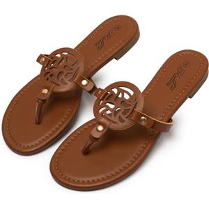 katliu Infradito Donna Estive Leggere - Ciabatte Moda da Spiaggia e Piscina, Sandali Bassi Vacanza Casual 39