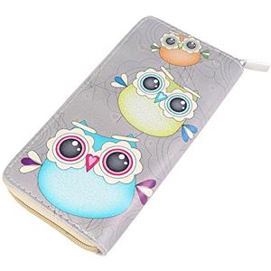 DonDon Portafoglio donna trio gufo grigio colorato