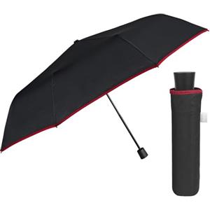 PERLETTI Ombrello Pieghevole Antivento Uomo - Ombrello Compatto Leggero da Viaggio con Apertura Manuale - Ombrello Piccolo Resistente Tascabile Classico Uomini - Diametro 97 cm (Grigio)