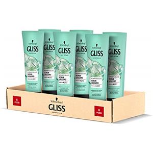 Gliss Schwarzkopf Gliss, Scrub Leggero Nutrimento Delicato, Scrub Esfoliante per Cuoio Capelluto, per Capelli Normali e Secchi, con Prebiotico e Acqua di Betulla, Confezione da 6 Pezzi x 150 ml