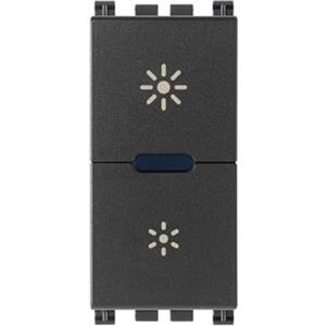 Vimar 19135.1 Arké Dimmer varialuce Regolatore MASTER 230V universale per lampade ad incandescenza, lampade CFL 1 e lampade LED, led per individuazione al buio