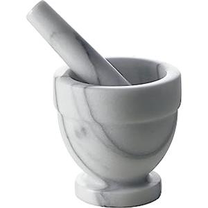 Excelsa Pesto Mortaio con Pestello, Marmo, Grigio