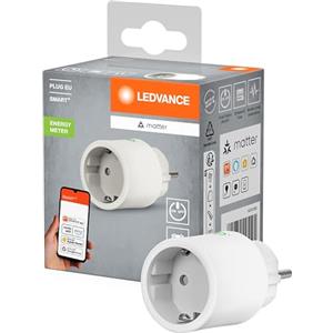 LEDVANCE SMART+ Indoor Plug, Presa intelligente con Matter over WiFi, per l'integrazione di dispositivi tradizionali nella smart home, compatibile con Alexa, Google e Apple, bianco, confezione da 1