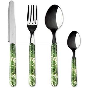 Excelsa Foliage Servizio 24 Posate, Acciaio Inox 18/0