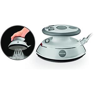 MACOM Mini ferro da stiro a Vapore da viaggio, 500W riscaldamento rapidissimo, piastra antiaderente a doppia punta, doppio voltaggio 110/220V, Enjoy & Relax 876 Iron One