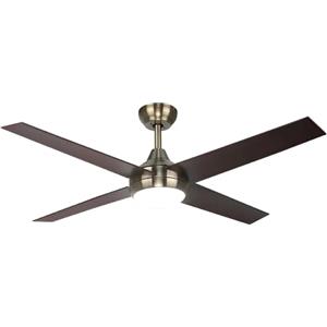 M mimotec M Ledme LM8809 Ventilatore da soffitto LED Pelle/Noce 55W Silenzioso nero con luce da 18 W e telecomando