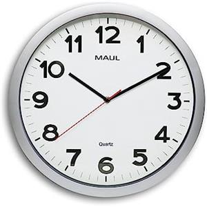 Maul Orologio da parete MAULstep Ø 40 cm | Orologio al quarzo con regolazione automatica dell'ora | Orologio moderno per ufficio e cucina | Grande orologio da parete con buona leggibilità in grandi
