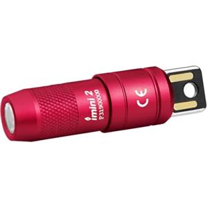 OLIGHT I Mini 2 Mini Torcia Portachiavi a LED con Base Magnetica, Ricarica USB-A, Grado IPX6 e 21 Metri, Torcia Portachiavi Compatta per Picnic, Riparazioni ed Emergenze (Rosa)