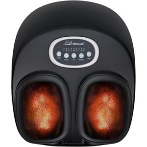 Snailax Massaggiatore elettrico per piedi con calore, massaggiatore per piedi Shiatsu elettrico con impastare rulli di compressione, scaldapiedi, regali per donne uomini