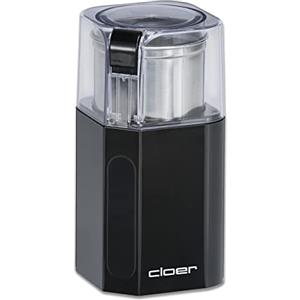 Cloer 7580 Macina Spezie e Caffè Elettrico, 200 W, per pesto, erbe aromatiche, noci e grano, fino a 70 g di chicchi di caffè, contenitore estraibile in acciaio inox, nero