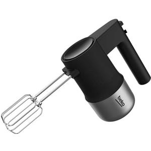 Beko - HMM81504BX - Sbattitore Sirius Line, 500 W, 4 Velocità + Turbo, 2 Fruste Mixer e 2 Ganci Impastatori in Acciaio Inox - Nero