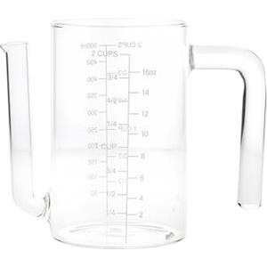 Master Class MasterClass Caraffa separatrice di sugo/grasso in vetro, capacità 450 ml / 2 tazze / 16 fl oz, 7,9 x 14,5 x 12,5 cm