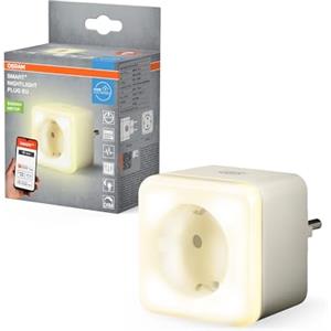 OSRAM SMART+ WIFI Presa UE con luce notturna bianca, IP20, per integrazione dispositivi smart home e sicurezza