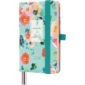 Finocam - Agenda 2026 Settimana Vista Orizzontale | Gennaio - Dicembre (12 mesi) | Agenda annuale 2026 con elastico e 3 nastri a maglia | Copertina rigida Minimal Design - Ora - Italiano