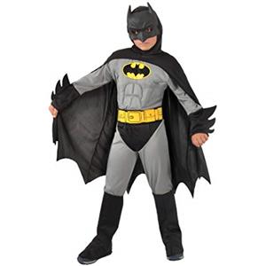 Ciao-Batman Classic costume bambino originale DC Comics (Taglia 5-7 anni) con muscoli pettorali imbottiti, Colore Grigio/Nero, 11701.5-7