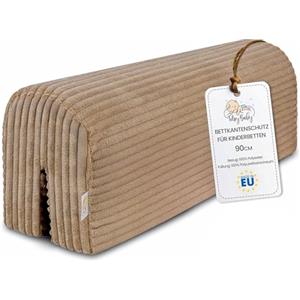 Totsy Baby Paracolpi lettino neonato antisoffoco 90 cm - Protezione schiuma per lettino fasciatoio e culla per i bordi del letto o della culla per bambini da 1 a 3 anni Lincoln Marrone