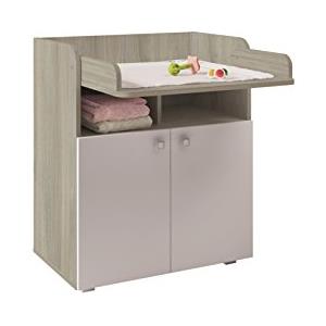 AVANTI TRENDSTORE - Lena - Fasciatoio in legno laminato, con superficie pieghevole. Disponiible in diverse colorazioni. Dimensioni LAP 70x86x47 cm. (Olmo/Bianco)