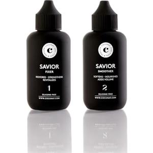 COCUNAT - Savior - Trattamento Ricostruttivo e Riparatore per Capelli - Per Capelli Danneggiati, Fragili o Tinti - Ripara Completamente la Struttura dall'interno - Senza Silicone - 2 x 100ml