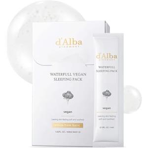 d'alba Piedmont d'Alba Pacchetto Maschera da Notte al Tartufo Bianco Italiano Waterfull Vegano, Coreana Viso Overnight, Maschera Portatile in Gel per Ritenzione di Idratazione, Uso Sicuro per Pelli Sensibili