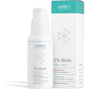 colibri skincare 2% BHA Peeling viso chimico esfoliante con acido salicilico - tutti i tipi di pelle, specialmente grassa e mista - scrub donna e uomo - 30 ml