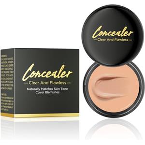 Qilnyeh Correttore Multi-Uso, Impermeabile correttore e crema di contorno, correzione del correttore per cicatrici tatuaggi segni di occhiali scuri, fondazione per finitura naturale (Pelle profonda)