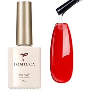 TOMICCA 15 ML No Wipe Top Coat Gel UV Smalto Soak Off Top Coat per Nail Art Nail Art Kit Manicure Kit per Nail Art DIY Home