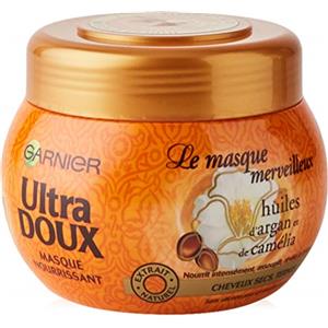 Garnier Ultra Dolce Le Maschera Meravigliosa Oli di Argan e Camelia - Maschera per Capelli Secchi