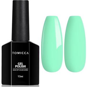 TOMICCA - Smalto gel UV, per nail art, verde macarons, 15 ml