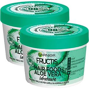 Garnier Fructis Maschera Per Capelli Hair Food 3in1 Aloe Vera - 2 Barattoli da 390ml