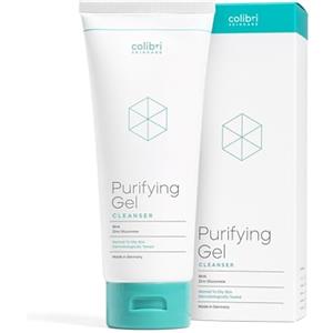 colibri skincare PURIFYING GEL CLEANSER (200 ml) - gel detergente schiumogeno viso delicato per pelle mista, grassa, con acne, sensibile e secca - cleanser viso con acido salicilico - made in Germany