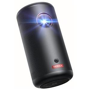 Nebula Capsule 3 1080p, Wi-Fi, mini proiettore portatile 200 ANSI Lumen, Google TV, Netflix integrato, Dolby Digital, 120", batteria integrata, 2,5h