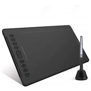 HUION Inspiroy H1161 Tavoletta Grafica, 11 x 6,875 Pollici Tavoletta da Disegno con 10 Tasti Espressi Personalizzati, Tavola da Disegno per Lavoro a Distanza Online, Windows, Mac e Chromebook