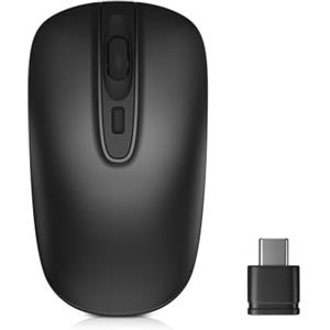 cimetech Mouse Wireless, usb c mouse per computer portatile USB C Mouse cordless sottile e silenzioso con ricevitore di tipo C Compatibile con PC, laptop, MacBook e tutti i dispositivi di tipo C