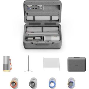 XGIMI MoGo 4 Laser Proiettore Collezione, 550Lumen ISO, GTV con Netflix Ufficiale, 5h batteria - Kit Cinema Portatile con PowerBase, Schermo da70",4 Filtri&Custodia per il Trasporto