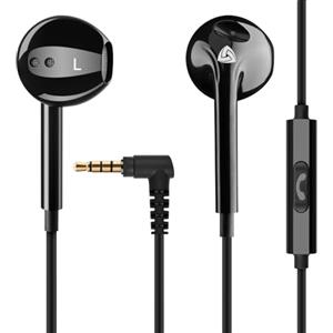 LUDOS ZENITH Auricolari In-Ear Cuffie, Cuffiette con Filo e Microfono, 2 Anni di Garanzia, Cuffie Isolamento Acustico, Cuffiette Cellulare, Jack 3,5 mm per iPhone, iPad, Apple, Samsung, Huawei - Nero